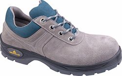 Delta Plus Chaussures – Jeu Chaussure croûte de cuir en velours gris/bleu taille 36 (la paire)