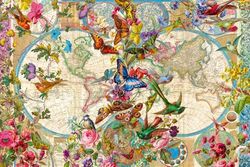 Ravensburger Puzzel 17117 Wereldkaart met vlinders puzzel van 3000 stukjes