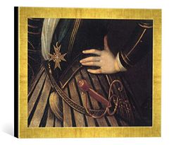 Ingelijste foto van 16e eeuw "Heinrich IV.v.Navarra/schilderij", kunstdruk in hoogwaardige handgemaakte fotolijst, 40x30 cm, goud raya