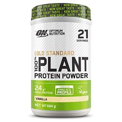 Optimum Nutrition Gold Standard, protéines en poudre 100% végétales pour hommes et femmes, shake protéiné végétalien, après le sport ou à tout moment de la journée, goût vanille, 21 portions, 684g