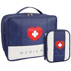 Romon 2 Pièces Trousse de Secours Vide, Étanche Sac de Médecine Portable, Trousse de Médecine Sac d'urgence de Grande Capacité, Sac de Rangement de Médicaments pour Maison, Bureau, Voyages
