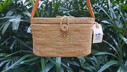 Borsa a tracolla ovale in rattan, borsa a tracolla boemo, borsa ovale in rattan intrecciata, borsa a mano, borsa ovale, borsa in rattan, borsa di paglia, borsa ovale in rattan, borsa a mano in vimini, borsa ovale in rattan intrecciato, borsa ovale