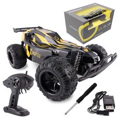 Overmax X-Rally 2.0 Macchina Telecomandata Auto RC LED Grandi Dimensioni Velocità Fino 25 km/h Trazione Posteriore Portata fino 100 metri Guida Senza Ricarica Fino 30minuti Solida Struttura 2 Batterie