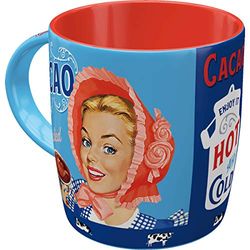 Nostalgic-Art Caneca de café, 330 ml, cacau addicted - ideia de presente para fãs de retro, caneca de cerâmica, design vintage
