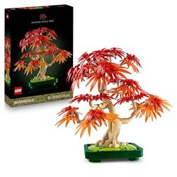 LEGO Botanicals Bonsai di Acero Rosso Giapponese - Set di Piante Artificiali con Foglie Rosse e Arancio Finte e Vaso Costruibile - Regalo per Adulti Amanti del Fai da Te - 10348