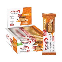 Premier Protein Bar Deluxe Chocolate Peanut Butter 12x50g - High Protein Low Sugar + Carbohydrate Reduced + Palm Oil Free
