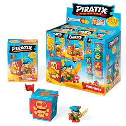 PIRATIX ADVENTURE WORLD Serie Golden Treasure –Caja con 12 fortines Serie Golden Treasure. Cada Caja Tiene 1 fortín Sorpresa, 1 Piratix Sorpresa, 1 Accesorio, 1 Bandera Exclusiva y 1 Tesoro Exclusivo