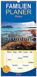 Familienplaner 2024 - Sardinien mit 5 Spalten (Wandkalender, 21 x 45 cm) CALVENDO: Karibisches Flair in Europa