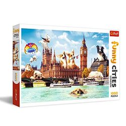 Trefl 10596 Cani a Londra 1000 Elements, Fun Cities, Premium Quality, for Adults and Children from 12 Years Puzzles, Dogs in London