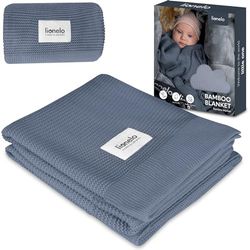 LIONELO Bambufilt, Babyfilt Nyfödd, Mysfilt Baby, Lätt Bambufilt, Skötbädd, 100% Bomull, Naturlig, Mjuk, Antibakteriell, Allergivänlig, Från 1 Dag I Livet, 100x75 cm