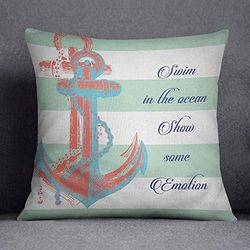 Bonamaison Housses de Coussin, Polyester, Multicolore, 45X45 Cm