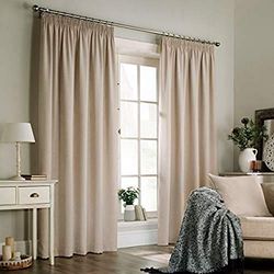 Furn Harrison Ringtop Cortinas Ojal (Par) Harina De Avena-229Cm X 137 Cm, De Poliéster, 229 X 137 Cm (90" X 54" Pulgadas), 90x54 (229x137cm)