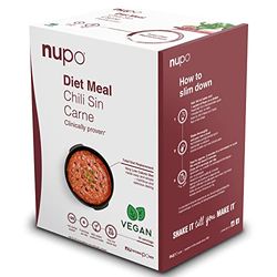 NUPO Diet Meal Chili Senza Carne – Pasto dietetico premium per la gestione del peso I Pasto sostitutivo completo per il controllo del peso I 10 porzioni I Vegano, senza glutine, senza OGM