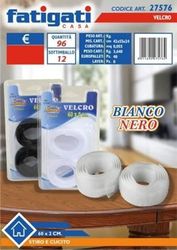 FATIGATI SRL L.Couture Velcro 60 x 2 cm Blanc et Noir 27576, comme dans la Photo, Come da foto
