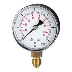 RIEGLER 115014-110.33-KDE Pressure Line Mano standard G 1/8 en bas, 0-4,0 bar/60 psi, Ø 40, 1 pièce