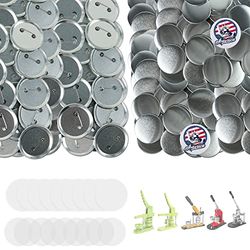 800 pezzi di accessori per la creazione di bottoni, 58 mm, parti per bottoni (circa 5,7 cm) in metallo vuoto con carta bianca per macchina per creare bottoni automatici