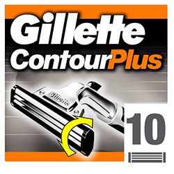 Gillette Lames de Rasoir Homme Contour Plus, Pack de 10 Recharges [OFFICIEL]