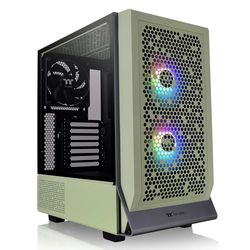 Thermaltake Ceres 300 Matcha Green Mid Tower E-ATX Computer Case con pannello laterale in vetro temperato; 2xCT140 ARGB Fan preinstallato; slot PCIe rotazionali; CA-1Y2-00MEWN-00; 3 anni di garanzia