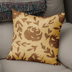 BonaMaison Fundas para Cojínes, Tonos Marrones Funda de Almohada Silla Oficina Cama Decorativa Moderna Decoración del Hogar Habitación, 43x43 Cm - Diseñado y Fabricado en Turquía