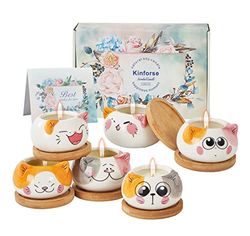 Kinforse Geurkaarsen Sets Geschenken voor vrouwen, Verjaardagscadeaus voor haar (kat geurkaars)