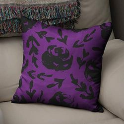 Bonamaison Decorative Cushion Cover, Polycotton, Purple, Standard