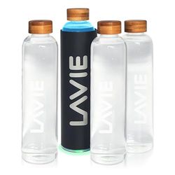 LaVie Pure Innovatieve Waterzuiveraar met UVA-licht. Pakket 1 Luchtreiniger + 4 flessen van 1 liter. Verander je kraanwater in zoet en heerlijk water in 15 minuten. Kleur: antraciet (zwart, 4 l)