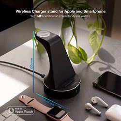 Cargador inalámbrico Compatible con Dispositivos móviles, Carga rápida, diseño Compacto, Ideal para Cargar Apple Watch y Smartphones.