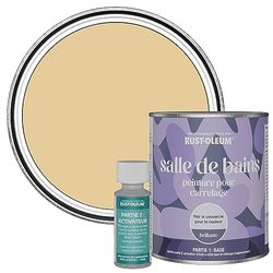 Rust-Oleum Yellow Water-Resistant Bathroom Tile Paint in Gloss Finish - Sandstorm 750ml