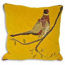 Riva Paoletti Riva Início Hunter Velvet almofada, mostarda, 45 x 45 cm, 45 x 45 cm, 110