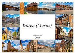 Waren Müritz Impressionen (Wandkalender 2024 DIN A3 quer), CALVENDO Monatskalender: Zwölf wunderschöne Bilder der Stadt Waren an der Müritz