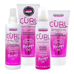 The Curl Company Styling Bundle - Includes 200ml Curl Reviving Styling Spray, 200ml Hold & Body Foaming Mousse, 200ml Enhance & Perfect Curl Cream & 150ml Shape & Define Styling Crème-Gel
