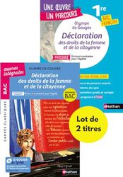 Déclaration des droits de la femme et de la citoyenne de Olympe de Gouges - PACK 2 LIVRES + Analyse et étude de l'oeuvre Déclaration des droits de la femme et de la citoyenne de Olympe de Gouges