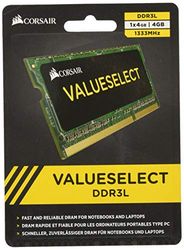 Corsair Value Select SODIMM 4GB (1x4GB) DDR3L 1333MHz C9 Memory for Laptop/Notebooks - Black