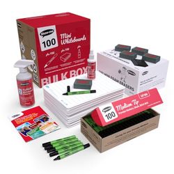 Show Me A4 Lined Drywipe Board 302-Piece Bulk Box