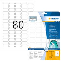 Herma 10002 - Etiquetas de preço tamanho 35,6 x 16,9 mm cor branca - 80 folhas, 2000 etiquetas