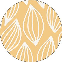 Bonateks, Round Digital Printed Mouse Pad, Non-Slip Base, for Office and Home, Diameter:22cm