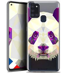 Caseink fodral för Samsung Galaxy A21S (6.5) [HD gel tryckt i Frankrike polygon djurserie - mjuk - ultratunn] panda