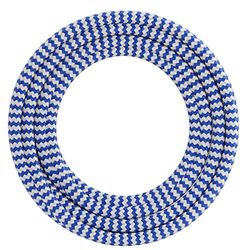 Calex - Cordino avvolgente in tessuto, 60 W, 250 V, lunghezza 1,5 m, colore: Blu/Bianco