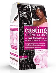 L'Oréal Paris Casting Crème Gloss, Semi-Permanent Hair Dye, Radiant & Natural Colour, Shade: Black Liquorice 100