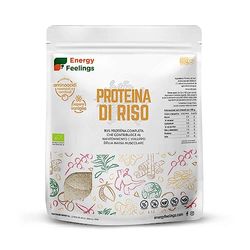 F Energy Feelings Proteine di Riso al Gusto di Vaniglia in Polvere BIO 1 Kg | 80% Proteine Vegetali | Proteine Vegane Massa Muscolare e Dimagrire | Senza Zuccheri Aggiunti, Lattosio né Glutine