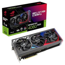 ASUS ROG Strix GeForce RTX 4080 Super Gaming Graphics Card (16GB GDDR6X, PCIe 4.0, DLSS 3, HDMI 2.1a, DisplayPort 1.4a, Aura Sync RGB)