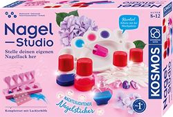 KOSMOS 671587 nagelstudio, gör ditt eget nagellack, experimentlåda för barn från 8-12 år för nageldesign skönhet kosmetik manikyr pedikyr gåva, komplett set