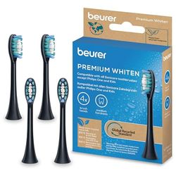 Beurer SC Premium Têtes de brosse à dents électriques Whiten, 4 brosses de rechange pour brosses à dents soniques Philips Sonicare, poils indicateurs surélevés au centre, dureté moyenne