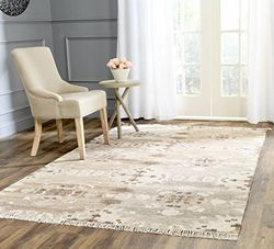 SAFAVIEH Tapis Boho Pour Salon, Salle à manger, Chambre à coucher - Natural Kilim Collection, Tapis à poil court, Gris et Multi, 122 X 183 cm
