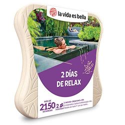 La vida es bella - Gift Box for Man or Woman - 2 days of Relax - Original Gift Ideas - 1 Night with Breakfast and SPA, Hot Tub or Treatment or Dinner for 2 People