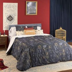 BELUM - Housse de Couette en Microfibre Harry Potter pour lit de 90 cm - Dimensions du Produit : (155 x 220 cm) - Modèle : Hpotter Gold