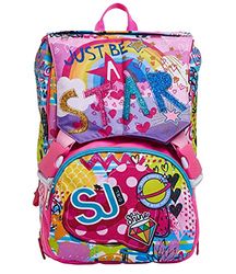 SJ GANG Mochila, Mochila expansible, para niños de 1er grado - niñas y niños, gran capacidad, para la escuela, el deporte y el tiempo libre, con sistema abatible Diseño Italiano, Rosado/modelo