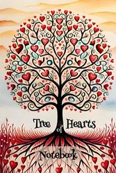 Tree of Hearts Notebook: Blank lined, 120 page Journal