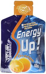 Victory Endurance Energy Up Gel (24x40g) Goût Orange Gel Énergétique d'Hydrates de Carbones avec un plus de Sodium plus Sans Caféine