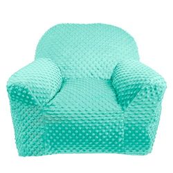 LULANDO Sillón infantil Plush MINKY - Sillón infantil para sala de juegos y habitación infantil, estándar 100 de Öko Tex. Color: menta
